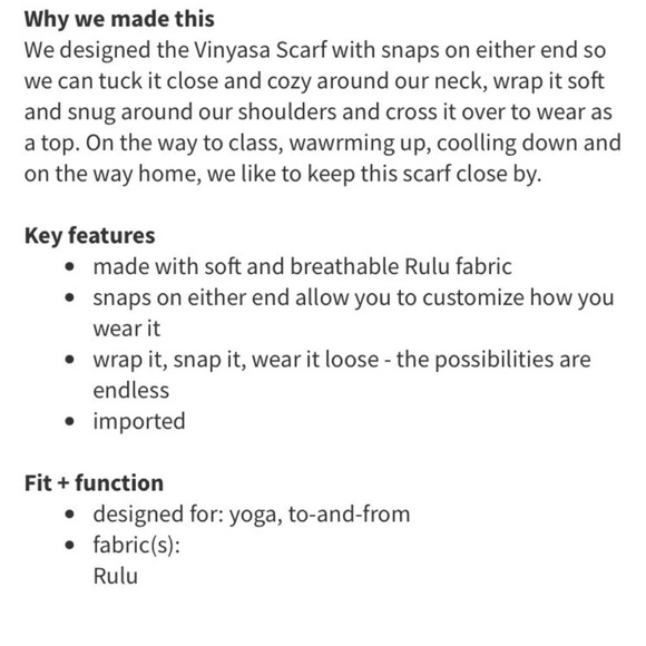 Lululemon Vinyasa Scarf Purple Multi Rulu Zinfandel - Picture 4 of 11